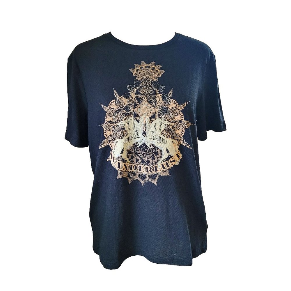 NWT MINKPINK Black Wanderlust Graphic T Shirt